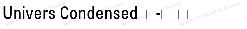 Univers Condensed黑体字体转换